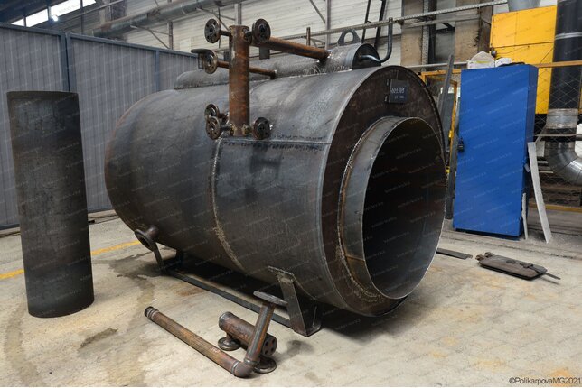 Парогенератор 1.2 тонны в час на газу температура пара 170 С изготовление